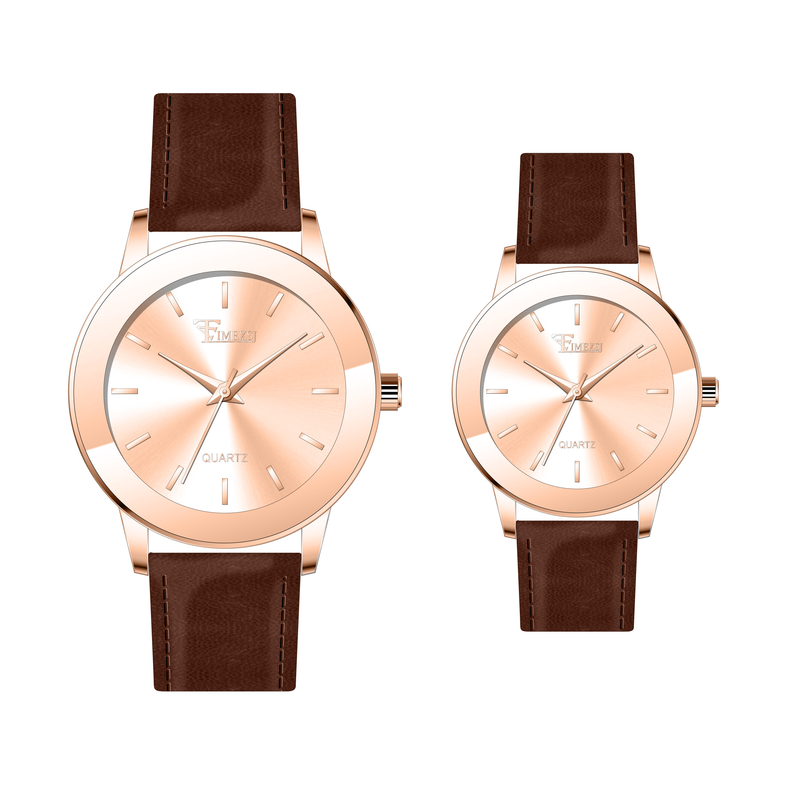 Or rose + Brun