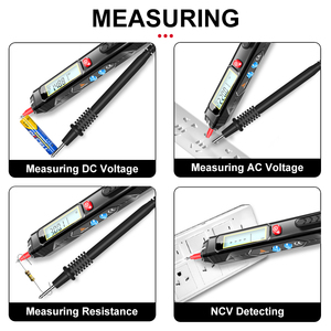 Kalem tarzı 6000 sayımları otomatik değişen dijital Mutlimeter çok test voltmetre ommetreler voltmetre LCD ekran ile gösteriliyor - Product Image 6