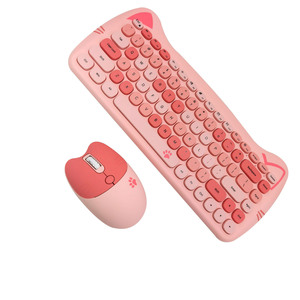 Diseño de oreja de gato lindo 2,4 Ghz Teclado inalámbrico Ratón Combos HXSJ L400 84 teclas Teclas delgadas Escritura cómoda Plug And Play Factory - Product Image 4