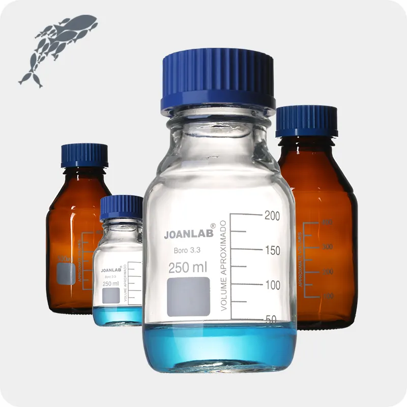 JOAN Lab Pyrex cam GL45 reaktif şişesi