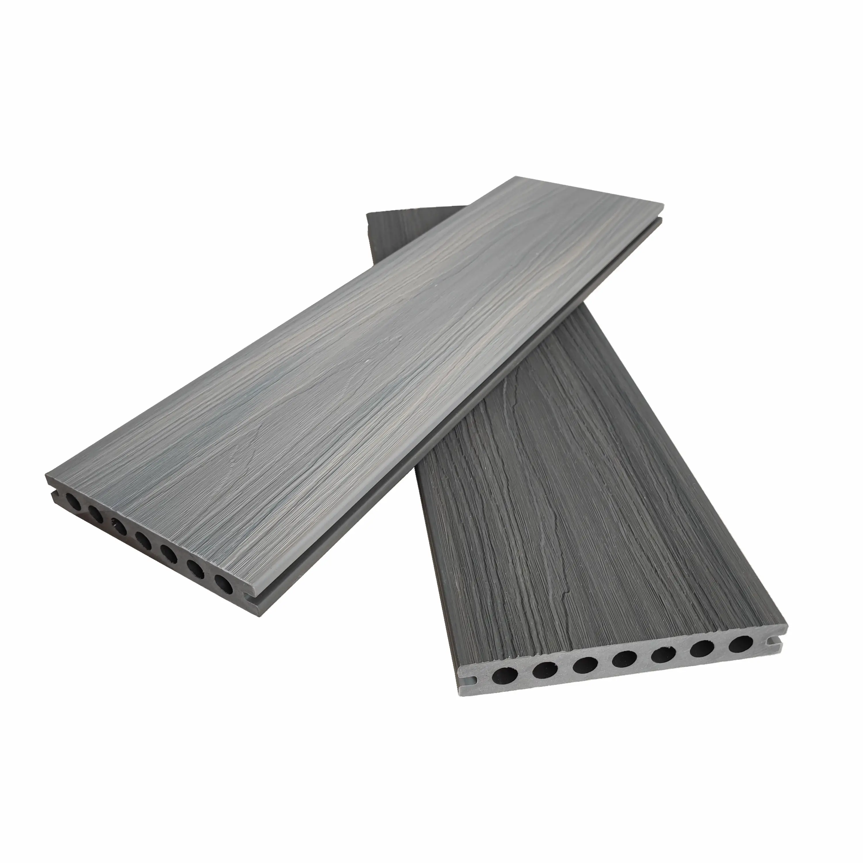 Revêtement de pont extérieur imperméable Plancher de terrasse en bois plastique Plancher de terrasse en wpc pour revêtement de sol technique