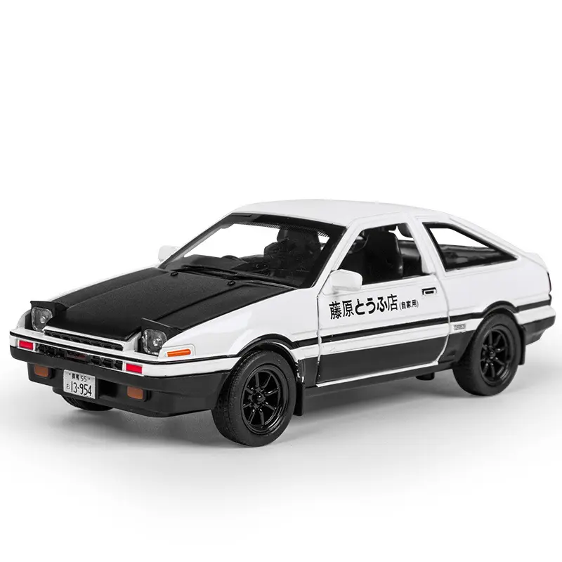 Hot Sale Diecast Model Cars Initial D AE86 Wheels Alloy Metal Vehicle Kids Toys for Children Souvenir Birthday Gift for Boys