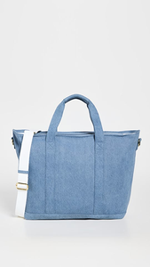 2023 bán buôn thời trang phụ nữ màu xanh denim <span class=keywords><strong>Tote</strong></span> Bag với có thể tháo rời dây đeo vai - Product Image 3