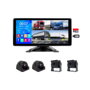 9V-36V AHD DVR hệ thống giám sát 4k chia màn hình không thấm nước tầm nhìn ban đêm <span class=keywords><strong>4</strong></span> cái máy ảnh đảo ngược máy ảnh cho xe buýt xe tải đêm xem - Product Image 1