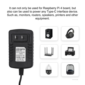 Yahboom Typ C 5V 3A Schwarz Netzteil adapter Für Raspberry Pi 4B und Pi 400 mit Schalter taste - Product Image 3