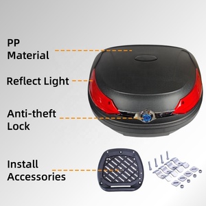 Most Popular Motorcycle Tail Boxes for Storage Waterproof Universal PP Custom Tail Box for Motorcycle <strong>Trunk</strong> Manufacturer - Product Image 3