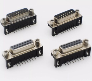 PCB припой/винт позолоченный вертикальный горизонтальный 9 15 25 23 37-контактный Синий Черный <span class=keywords><strong>Vga</strong></span> D-sub Db15 Db9 Женский штекер Dsub разъемы - Product Image 2