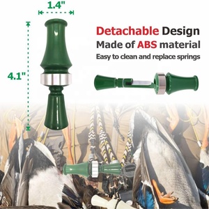 Açık taklit ördek arayan taklit ses yeşil plastik düdük ile bir çember av tuzağı aksesuarları - Product Image 2