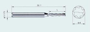 Factory Direct British Uncoated PCB Milling <strong>Cutter</strong> ET-Type Hard Alloy with Customizable Blade Length Diameter for PCB Drilling - Product Image 6