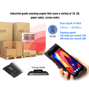 Lector de código QR 2D Android terminal de mano PDA Android escáner de código de barras pdas con dispositivo lector RFID NFC C50 Plus