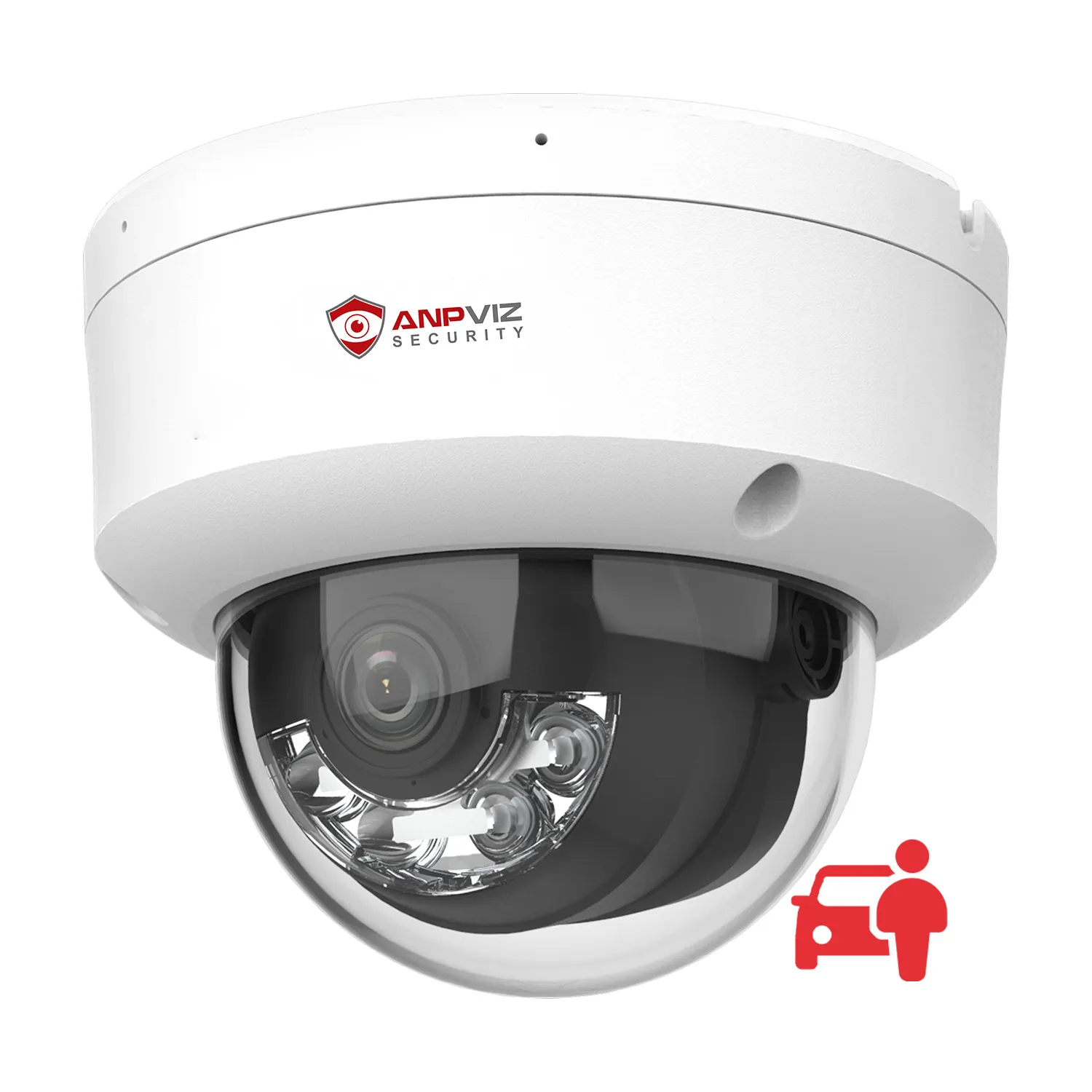 ANPVIZ ağ kamerası CCTV tam renkli Dome 4K 8MP POE IP kamera akıllı çift ışık gece görüş İnsan/araç algılama ile ses