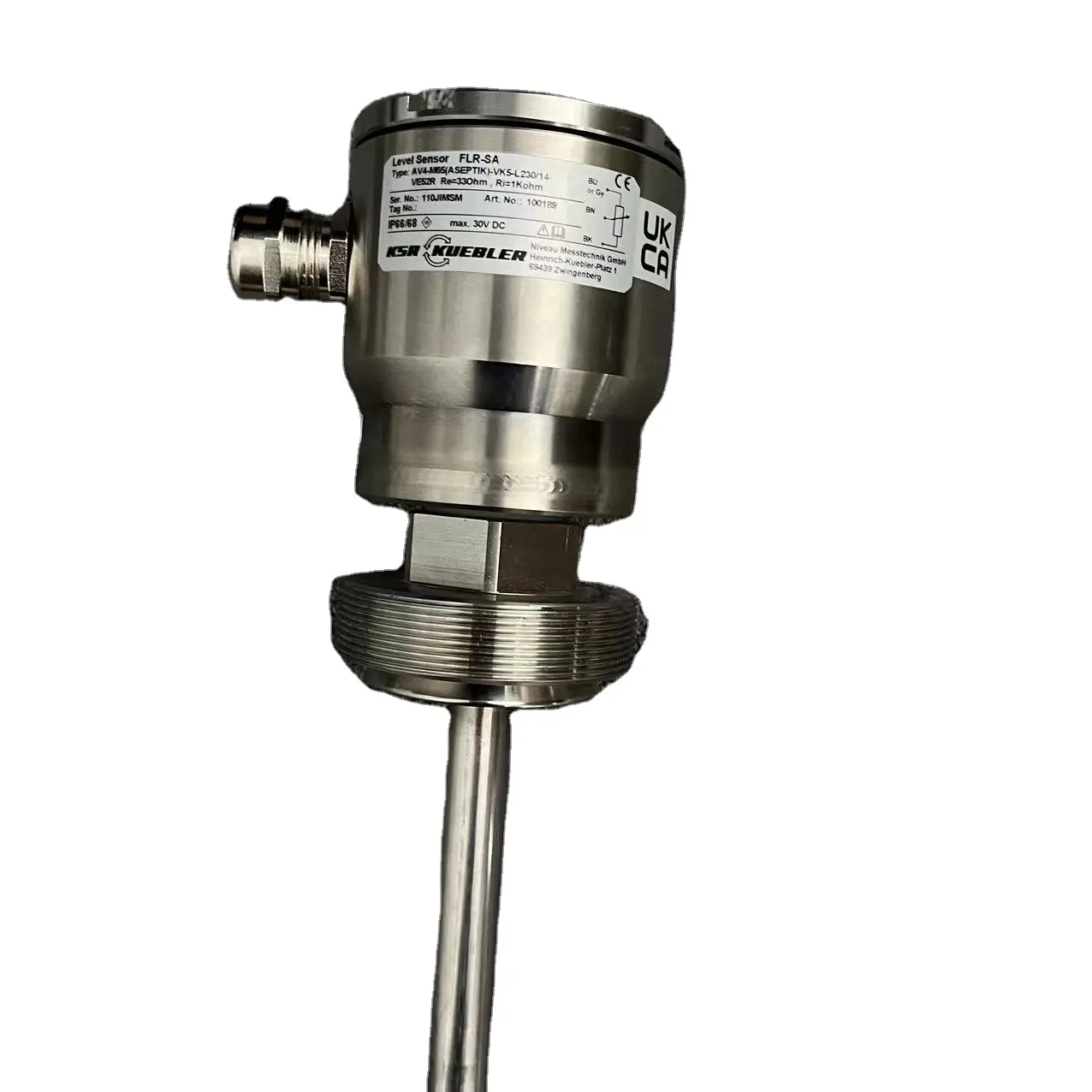 AV4-M65 original de transmetteur de niveau de liquide de KSR kuebler (ASEPTIK)-VK5-L230/14-VE52R