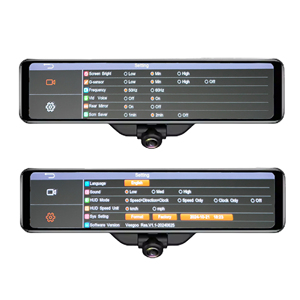 Espejo con pantalla táctil completa de 2 canales vehículo 2K + 1080P DVR GPS espejo retrovisor de 11,8 pulgadas cámara frontal de 360 grados para coche - Product Image 5