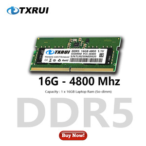 Txrui Laptop DDR5 <span class=keywords><strong>Ram</strong></span> OEM DDR5 16GB 4800MHz 5200MHz 5600MHz Speicher Voll kompatibler RGB-Desktop-<span class=keywords><strong>Computer</strong></span> <span class=keywords><strong>DDR</strong></span>-<span class=keywords><strong>RAM</strong></span>