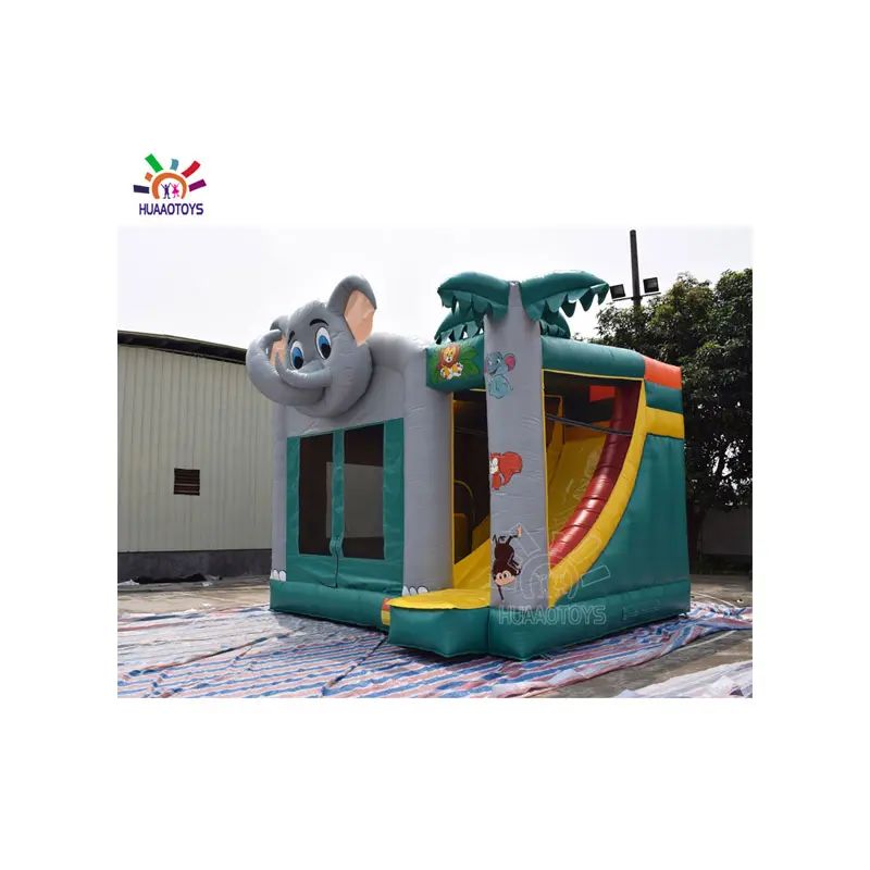 الأكثر مبيعًا قلعة نطاطة قابلة للنفخ على شكل حيوان الفيل قلعة قابلة للنفخ منزل قابل للنفخ للأطفال