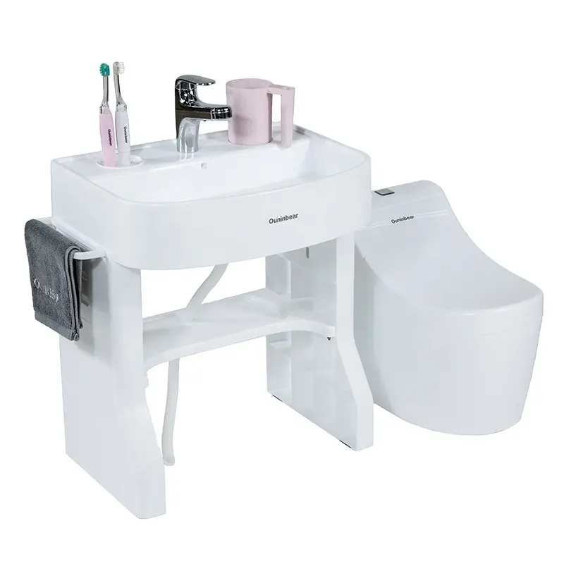 Nouveau support de lavabo en plastique pour salle de bain simulée pour bébé Lavage à la main Taille de base pour enfant Lavabo Lavabo pour enfants