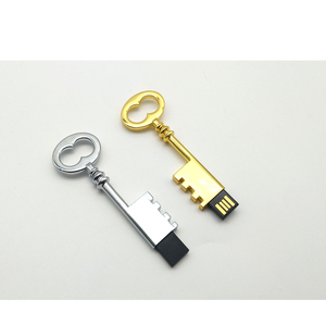 金属u盘8gb 16gb 32GB支持2.0 3.0钥匙闪存u盘定制钥匙形状2.0 u盘 - Product Image 1