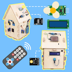 Tscinbuny Factory IoT Smart Home Sensor Kit DIY Wooden House for Arduino Open <strong>Source</strong> <strong>C</strong>/<strong>C</strong>++ <strong>Code</strong> STEM Starter Kit Education