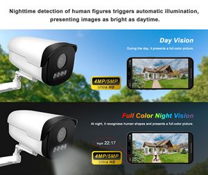 室外4MP 5MP IP66 AI检测24h全彩夜视闭路电视ON-VIF网络防水安全Ip POE子弹CC摄像机 - Product Image 2