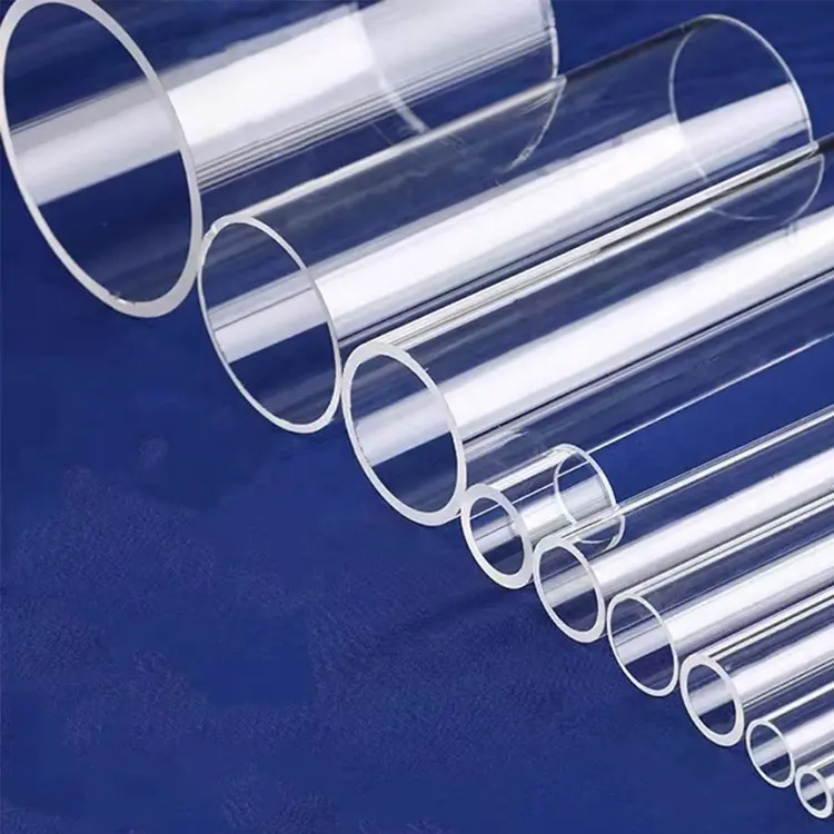 200-300Mm Grote Diameter Glazen Cilinderbuizen Voor Oven Hoge Doorlaatbaarheid Kwarts Glazen Buis