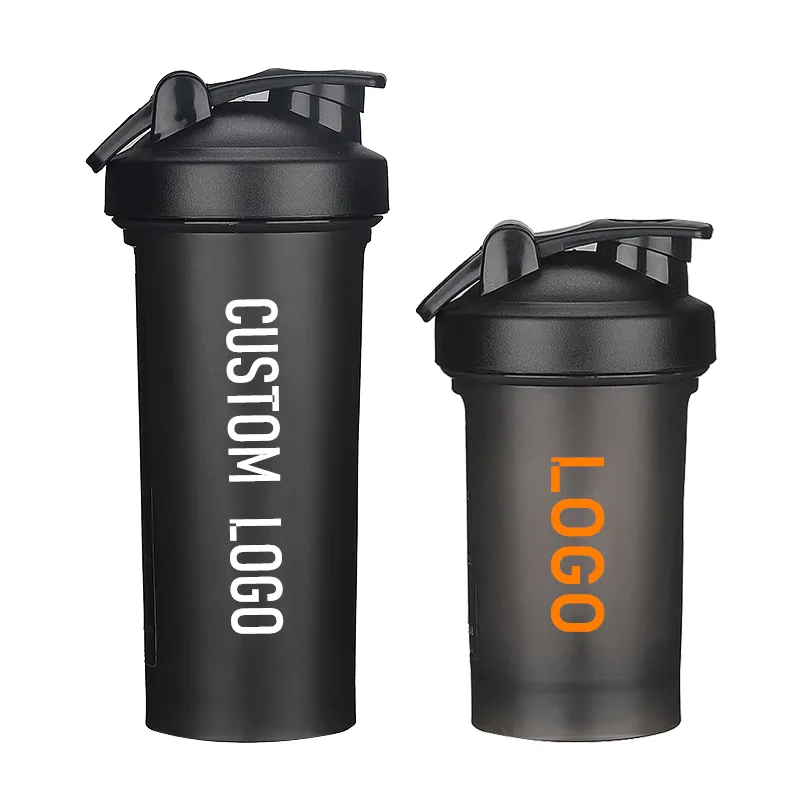 wholesale products Costom 400ml/14oz 600 ml/22oz Gym Sports BPA Free Plastic Protein Shaker Bottle With Carry Clip