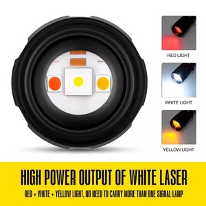 ไฟฉายรถไฟ LED กลางแจ้งกันน้ำ10โหมด USB สีเขียวเหลืองแดงขาวแฟลชสำหรับรถไฟฉุกเฉิน - Product Image 6