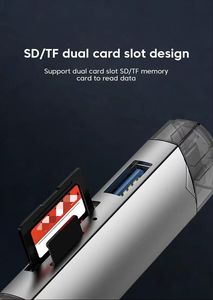 USB3.0 6 in1hub TF Micro SD-Kartenleser OTG-Adapter Typ-C-Anschluss All-in-One-Daten konverter für Telefon Samsung Xiaomi PC