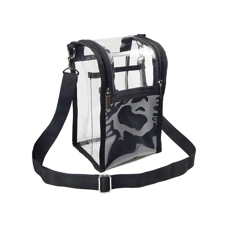 명확한 메이크업 브러쉬 케이스 가방 메이크업 도구 주최자 가방 메이크업 브러쉬 가방 어깨 스트랩