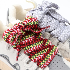Olian Hot Bán thêm ren rộng 1.5cm 2cm 3cm rộng Bohemian phong cách phẳng dày chất béo dây giày AF sóng mô hình sneaker dây giày - Product Image 2