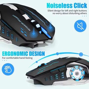2025 Bunte RGB-Gaming-Maus 2.4G Dual Mode Silent und wiederauf ladbare Wireless-Maus Computer zubehör Wireless-Maus - Product Image 5