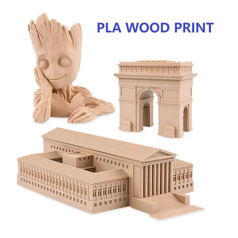 Yüksek kaliteli 3D baskı hizmeti PLA ahşap filament filamentler baskı prototip