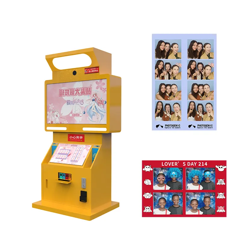 Distributeur automatique de photomaton en libre-Service populaire avec cabine d'impression instantanée d'imprimante pour usage Commercial