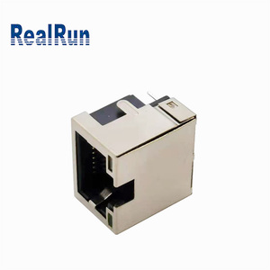 8P8CシングルポートRJ45コネクタLEDタブアップシールドベースデータ転送インターフェイスイーサネットジャックモジュールインターフェイス - Product Image 6
