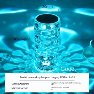 Modern Luxury Home Decor Crystal Table Led <strong>Magic</strong> Touching Control <strong>Magic</strong> <strong>Rose</strong> Activated <strong>Lamp</strong> Touch Control - Product Image 5