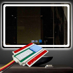 Interruptor de sensor táctil de una sola tecla 12V 5A 60W Pantalla de tiempo y temperatura Espejo de baño Controlador de atenuación de luz LED - Product Image 5