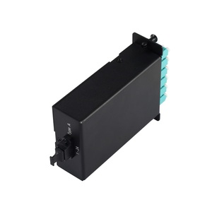 Caja de panel de conexión de gabinete de terminal de distribución de fibra óptica personalizada 1u 96 núcleos con módulo MPO Om4 PLC