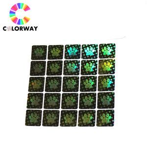 Hoja de etiquetas holográficas de alta seguridad Personalización Etiqueta adhesiva colorida antifalsificación con códigos individuales - Product Image 2