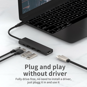 Usb c 5 <strong>Port</strong> Adapter 4K HD-MI PD 100W Usb3.0 5Gbps Small <strong>Size</strong> Usb C Hubs Docking Station Multifunction 5 in 1 Type c Hub - Product Image 5