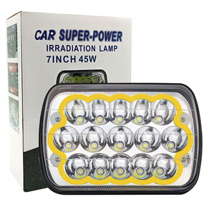 5 x7 <span class=keywords><strong>led</strong></span> <span class=keywords><strong>light</strong></span> ראש 7 אינץ 4w 45w הוביל מנורה עם דרל מול מול דרל גבוה קרן אור הוביל אור עבודה ערפל קל