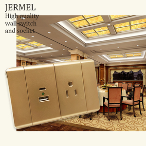 新设计电动三孔美国标准插座电动墙壁插座，带USB端口c型插座 - Product Image 4