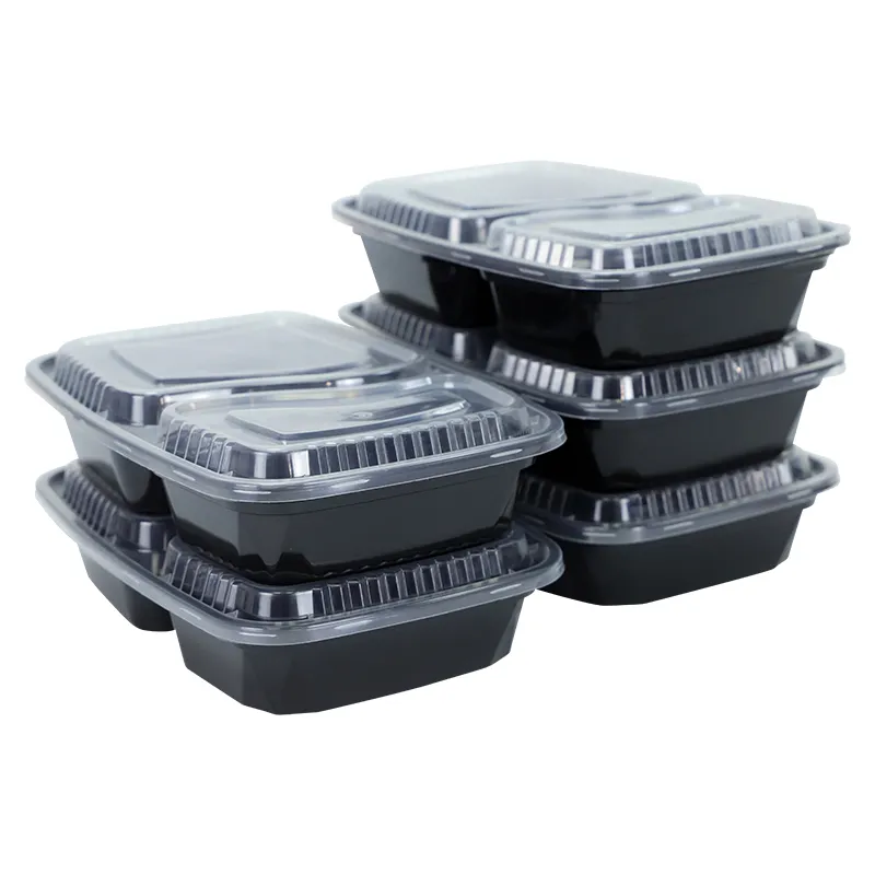 32oz 950ml Airtight Design Microwave SafeTakeaway 2 compartment Hot Food Meal Prep Container Plastic Food Container
