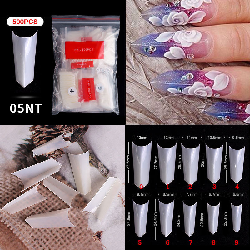 500 pieces in bagged nails 05#natural color