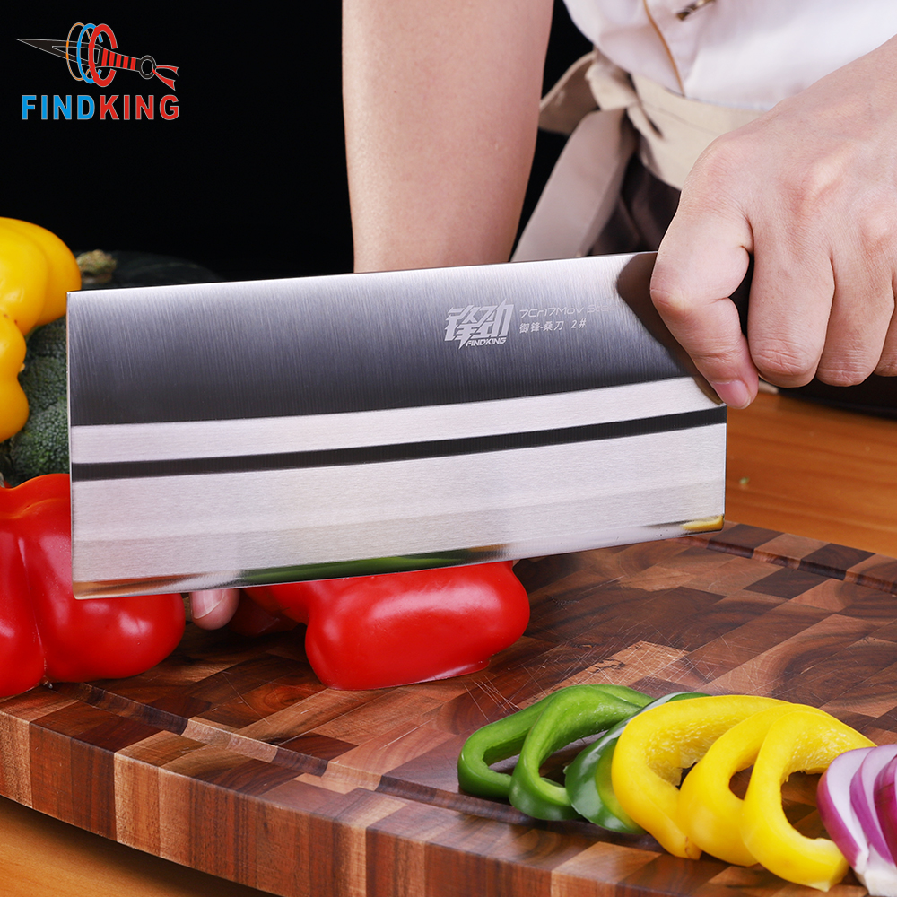 Wholesale Stainless Steel Cleaver Butcher Bone Cutter Knife 7Cr17MOV Mulberry Knife Kitchen  Meat Vegetable Cleaver Knives