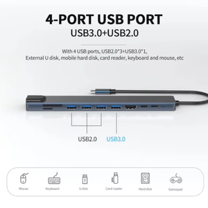Tipo c a hdtv convertitore 10 in1 Multi-funzione per telefono cellulare console di gioco per computer 100 Megabit scheda di rete hub usbc - Product Image 6