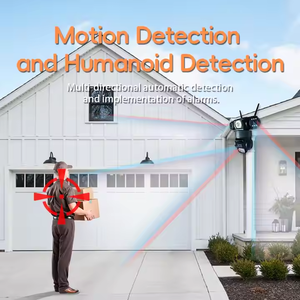 Nuevo sistema de cámara IP inalámbrica 4G 3 lentes 3 pantallas IP66 impermeable Wifi detección de movimiento alarmante Audio bidireccional para uso en exteriores