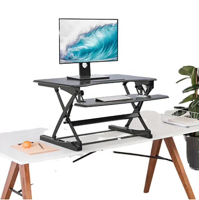 Nueva mesa plegable de estudio multifuncional de oficina moderna en escritorios de pie convertibles Convertidor de escritorio ajustable fácil para computadora portátil