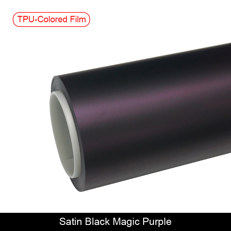 Noir satiné Illusion violet