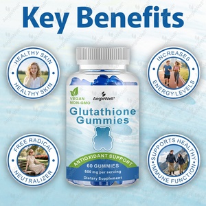 AegleWell Glutathione Gummies - 500mg potensi tinggi | Dengan kolagen, Vitamin C & E pemutih kulit bebas gula, Vegan - Product Image 4