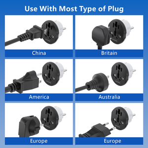 Fábrica Universal 16A 250V Adaptador de viaje de 3 vías Enchufe EU Núcleo de cobre Compatible en todo el mundo Enchufes múltiples DC Voltaje OEM y ODM - Product Image 5
