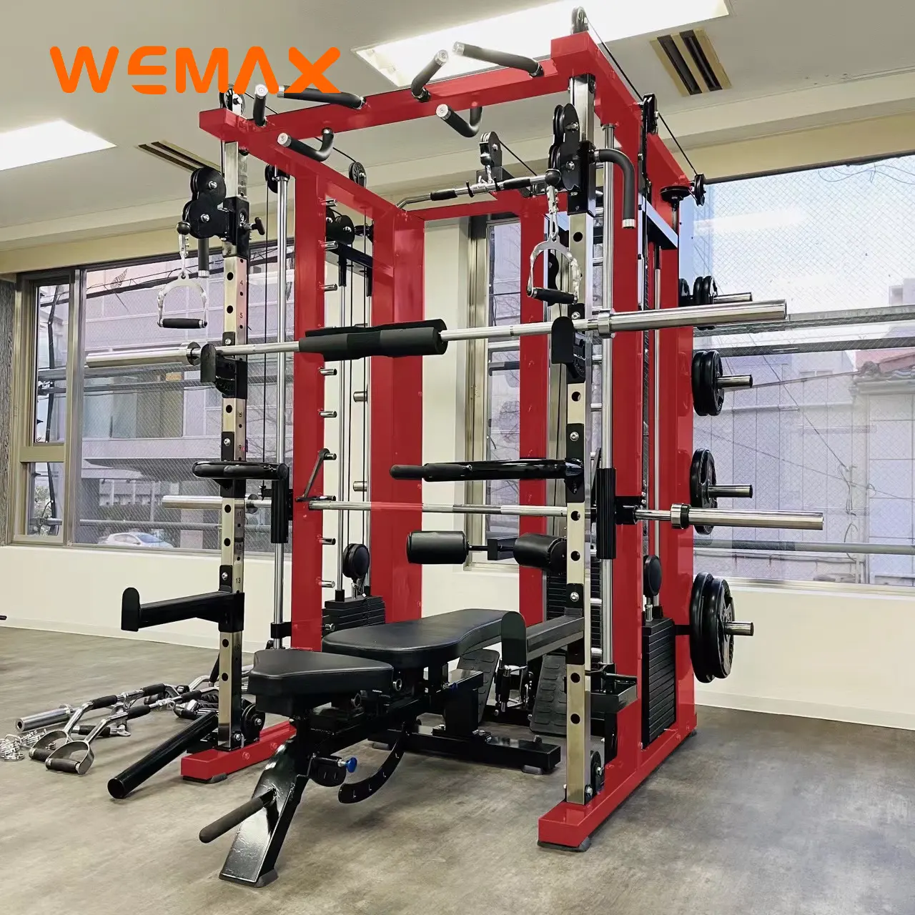 Fujiwarx smith — support électrique multi-fonction, 3x80 kg, équipement de gymnastique à domicile, rack de squat